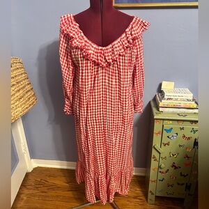 Doen Heather Taylor red gingham nightgown